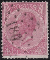 Belgie  .   OBP    .   20a       .   O      .    Gestempeld     .   /   .   Oblitéré - 1865-1866 Profilo Sinistro