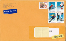 Canada Cover Sent Air Mail To Denmark 2002 With Topic Stamps (big Size Cover) - Lettres & Documents