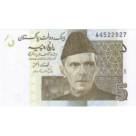 Pakistan, 5 Rupees, 2008, KM:53a, NEUF - Pakistán