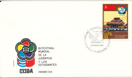 Cuba FDC 19-4-1985 The 12th World Youth And Students Festival Moscow With Cachet - FDC