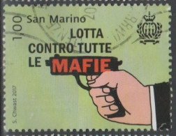 2017 - SAN MARINO - LOTTA CONTRO TUTTE LE MAFIE / FIGHT AGAINST ALL MAFIAS - USATO - Gebraucht