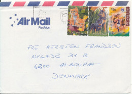 Australia Air Mail Cover Sent To  Denmark 1997 Topic Stamps (the Flap On The Backside Of The Cover Is Missing) - Covers & Documents