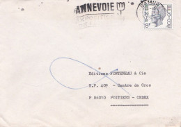 Belgique-1978--Lettre De NAMUR Pour POITIERS (France)..timbre Seul Sur Lettre + Cachet   25-4-78  ANNEVOIE (Expo Fleurs) - Storia Postale