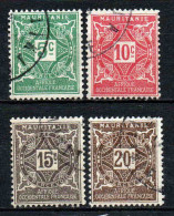 Mauritanie  - 1914  - Tb Taxe - N° 17 à 20 - Oblit - Used - Used Stamps