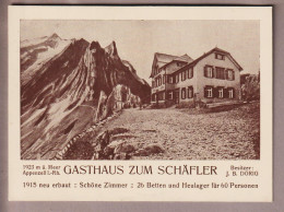 Motiv Hotel Appenzell Gasthaus Zum Schäfler Ca. 1915 Werbekarte - Hotels & Restaurants