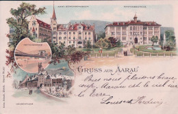 Gruss Aus Aarau AG, Litho 4 Vues (22.5.1899) - Aarau