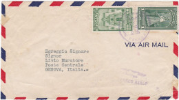 PANAMA -  BUSTA  - VIA AIR MAIL   - VIAGGIATA PER GENOVA - ITALIA - 1949 - Panama