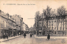 Courbevoie       92         Place Du Port Et Rue De Paris         N° 27 .   (Voir Scan) - Courbevoie