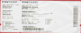 ITALIA - ITALY - ITALIE - CESENA-VIS Pesaro - 2023 Stadio Dino Manuzzi A Cesena - Biglietto D'ingresso Tribuna Numerata - Tickets D'entrée