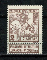 Belg. 1910 OBP/COB 85**, MNH - 1910-1911 Caritas