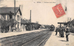 VAL D'OISE  95 DEUIL LA BARRE - DEUIL - INTERIEUR DE LA GARE, TRAIN - Deuil La Barre