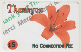 CANADA - Thankyou Flower, Prepaid Card $5 , Used - Kanada