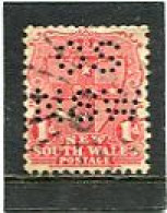 AUSTRALIA/NEW SOUTH WALES - 1903   SERVICE  1d  RED  FINE USED  Yv S36 - Gebruikt