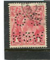 AUSTRALIA/NEW SOUTH WALES - 1916   SERVICE  1d  RED  FINE USED  Yv S93 - Gebruikt