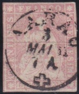 Suisse   .  Michel   .     28-a  (2 Scans)    .   O      .  Oblitéré - 1843-1852 Poste Federali E Cantonali