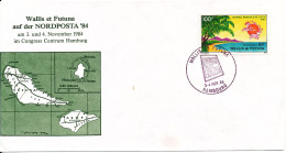 Wallis And Futuna Cover Nordposta 84 Hamburg Germany 3-4/11-1984 Single Franked And With Cachet - Covers & Documents