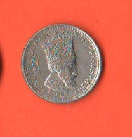 Etiopia 10 Matonas 1931 Menelik Nickel Coin - Ethiopia