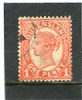 AUSTRALIA/QUEENSLAND - 1895   1d  RED  FINE  USED   SG 210 - Oblitérés