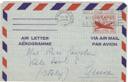 STATI UNITI - USA - SAN FRANCISCO (CALIFORNIA) - AIR LETTER V.G PER GENOVA - ITALIA - 1958 - 1941-60