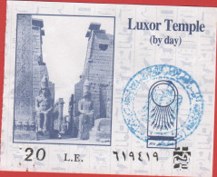 EGITTO - EGYPT - Luxor Temple (by Day) - Biglietto D'ingresso - Usato - Tickets D'entrée