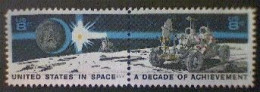 United States, Scott #1435b, Used(o), 1971, Moonscape, Continuous Pair, 8¢ - Used Stamps