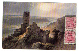 Künstlerkarte Kaub - Burg Gutenfels  Aus Dem Jahr 1921 (Stempel "Grüsse Vom Rhein An Bord Des Dampfers Drachenfels" - Kaub