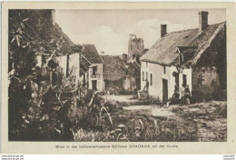 02) CRAONNE : Blick In Das Halbzerschossene Dörfchen CRAONNE Mit Der Kirche (1.WK - WW1- Weltkrieg) - Craonne