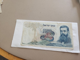 Israel-100 LIROT-BENJAMIN ZE'EV HERZL-(1968)-(BLACK-NUMBER)-(308)-(91071641-ה/1)-Wrinkle-stain-tear -bank Note - Israël