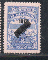 EL SALVADOR 1917 CANCEL OFICIAL UPU NATIONAL PALACE CENT. 5c MNH - Salvador