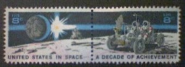 United States, Scott #1435b, Used(o), 1971, Moonscape, Continuous Pair, 8¢ - Gebruikt