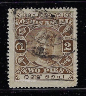 COCHIN ANCHAL 1918  SCOTT # 23 USED - Cochin