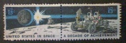 United States, Scott #1435b, Used(o), 1971, Moonscape, Continuous Pair, 8¢ - Used Stamps