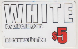 CANADA - White , Prepaid Card $5 , Used - Kanada