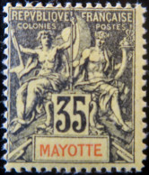 LP3972/179 - 1900/1907 - COLONIES FRANÇAISES - MAYOTTE - N°18 NEUF* - Nuevos