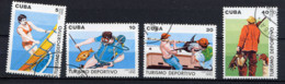 CUBA 1990, Yvert 3040/3, Tourisme Sportif, Pêche, Chasse, Planche à Voile, 4 Valeurs, Oblitérés / Used. R267 - Gebraucht