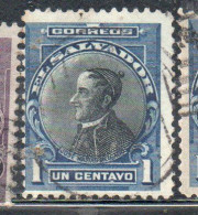 EL SALVADOR 1912 JOSE' MATIAS DELGADO 1c USED USATO OBLITERE' - Salvador