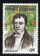 URUGUAY 2023 (Aimé Bonpland, Amado, Doctor, Botanist, Explorer, Medicine, Natural History, Biology, Plants)- 1 Stamp - Natur