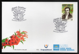 URUGUAY 2023 (Aimé Bonpland, Amado, Doctor, Botanist, Explorer, Medicine, Natural History, Biology, Plants) - 1 FDC - Nature