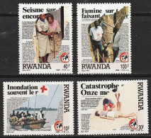 Rwanda 1988 - Croix Rouge/ Red Cross, 125º Anniversary -|- Série Complète - MNH - Ongebruikt