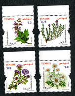 2022- Tunisia - Plants Of Tunisia : Globular - Thyme- Chamomile- Sage - Complete Set 4v.MNH** - Medicinal Plants
