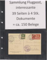 Schweiz JJ2, Flugpost Sammlung, über 150 Belege, Auch Etwas Ballon, Siehe 78 Scans! - Andere & Zonder Classificatie