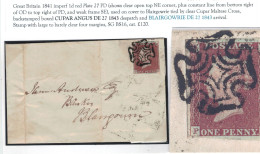 [A5] Penny Red From 1841 Plate 27 PD > Blairgowrie 1843 Malteser-Kreuz-Entwertung - Lettres & Documents