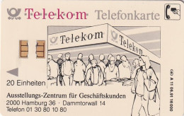 GERMANY - Ausstellungs-Zentrum Für Geschäftskunden(A 11), CN : 1106, Tirage %16000, 06/91, Mint - A + AD-Serie : Pubblicitarie Della Telecom Tedesca AG