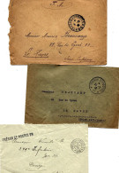 LOT De 6 Enveloppes Avec Cachets "TRESOR ET POSTES" - WW I