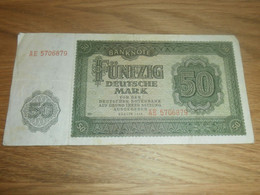 Deutsche Demokratische Republik 50 Deutsche Mark 1948 Geldschein , DDR , Fünfzig Mark !!! - 50 Deutsche Mark