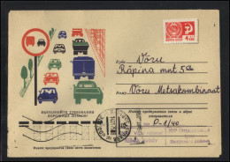 RUSSIA USSR Stationery USED ESTONIA AMBL 1257 VORU Traffic Safety Transportation Cars - Unclassified