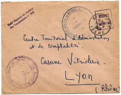 Enveloppe 1958  ISERE  Etab Regional Du Materiel Des Transmissions - Storia Postale