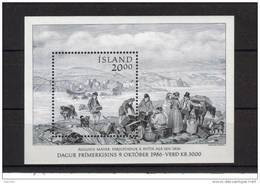 Islande Bloc N° 7 Neuf Jounée Du Timbre 1986 - Blokken & Velletjes