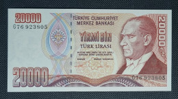 TURQUIA / TURKEY 20000 LIRAS TURCAS 1995 SIN CIRCULAR / UNC. P-202 - Turquie