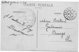 Sur CP De GRAY  Pont De Pierre /   Cachet  "service Militaire  Des Chemins De Fer  Gare GRAY" + Tresor Et Poste 45 - 1914-18